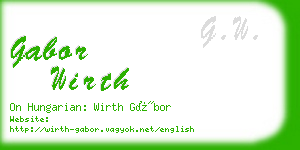 gabor wirth business card